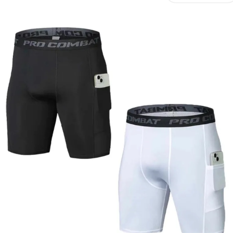 Cycling Bib Shorts - กางเกงขาสั้นรัดกล้ามเนื้อสำหรับผู้ชาย ประสิทธิภาพสูง มีกระเป๋า - แห้งเร็ว ระบายอากาศได้ดี
